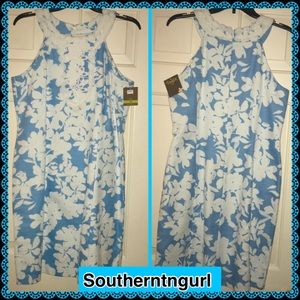 NWT TAYLOR Floral Sleeveless Sheath Midi Dress